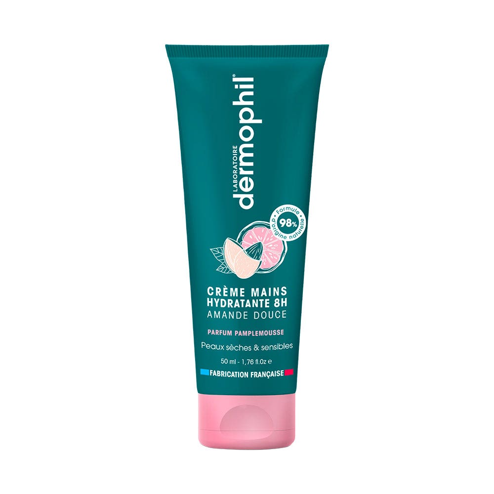 Dermophil Indien Crema hidratante de manos con aceite de almendras dulces perfume de pomelo 50 ml