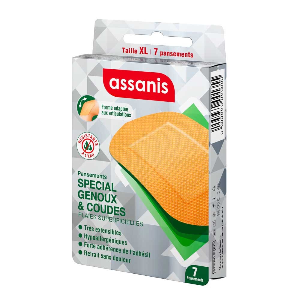 Assanis Parches especiales para rodillas y codos x 7