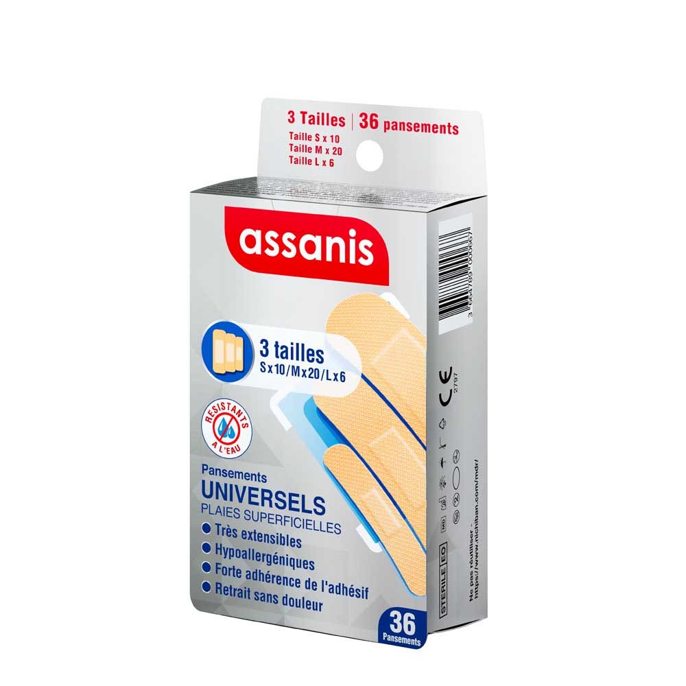Assanis Surtido de tiritas universales 36 unidades