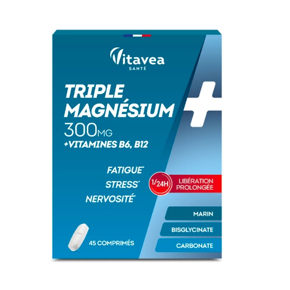 Vitavea Santé Triple magnesio + vitaminas B6 y B12 45 comprimidos
