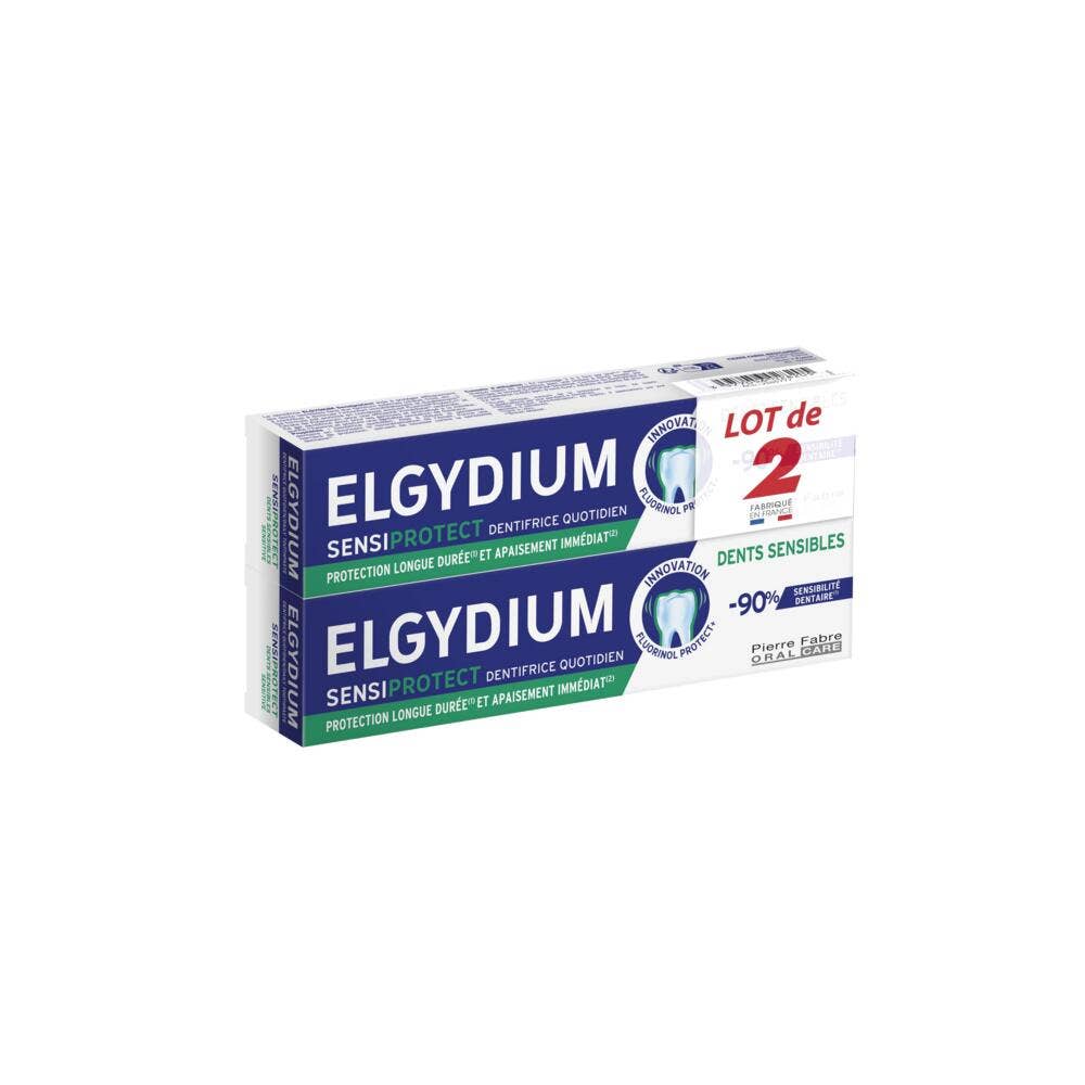 Elgydium Pasta dentífrica Sensiprotect Duo dientes sensibles 2 x 75 ml