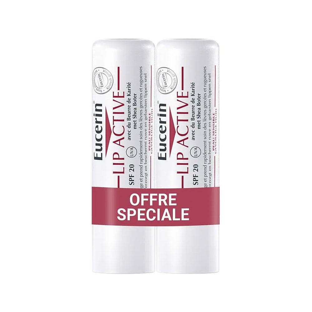 Eucerin Lip Active Cuidado activo para labios SPF20 2 x 4.8 g