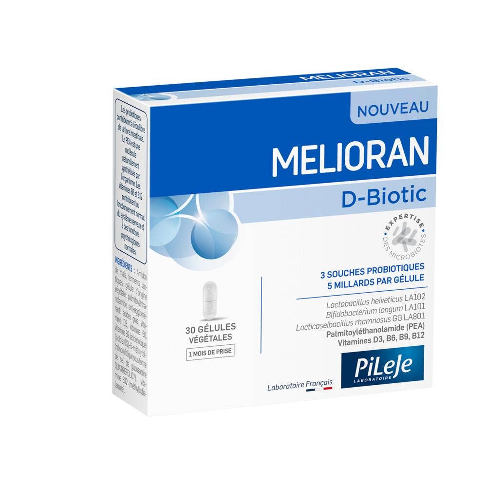Pileje Melioran D-Biotic 30 cápsulas
