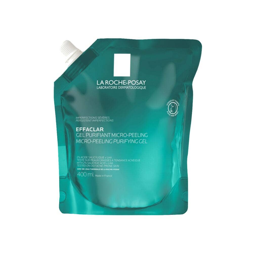 La Roche-Posay Effaclar Eco Recharge gel limpiador antiimperfecciones rostro y cuerpo 400 ml