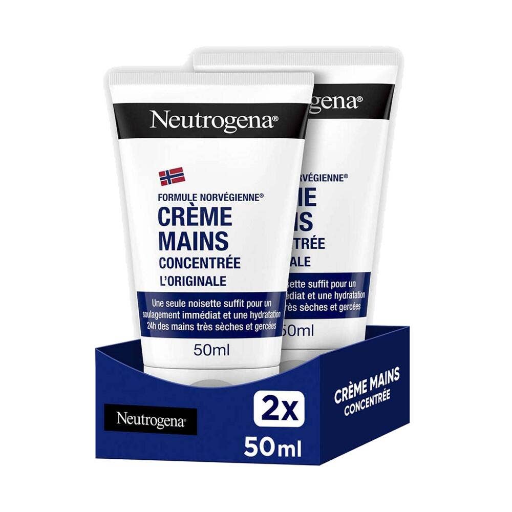 Neutrogena Crema de manos hidratante concentrada piel seca 2 x 50 ml