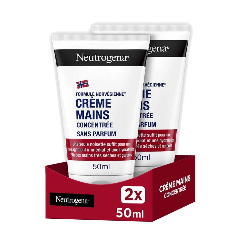 Neutrogena Crema de manos hidratante concentrada para piel muy seca 2 x 50 ml