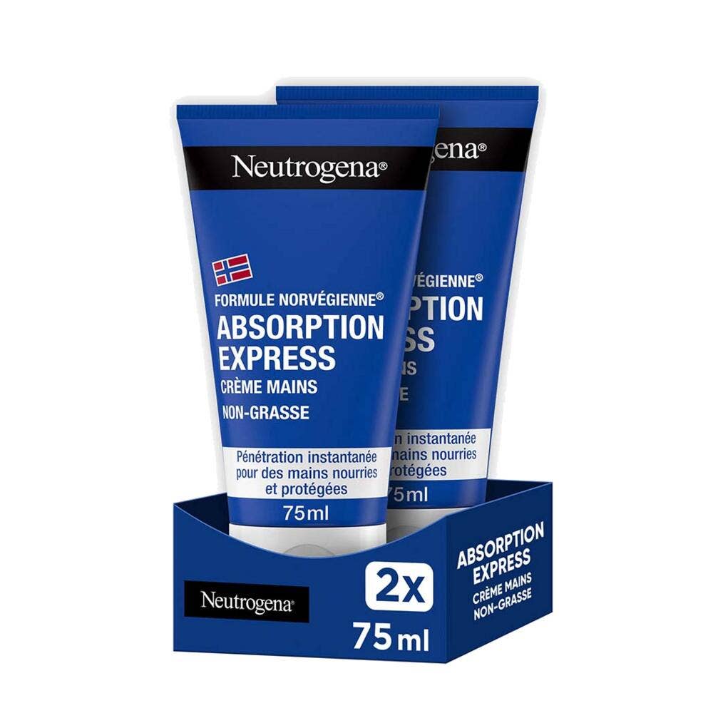Neutrogena Absorción exprés Crema hidratante de manos para piel seca 2 x 75 ml