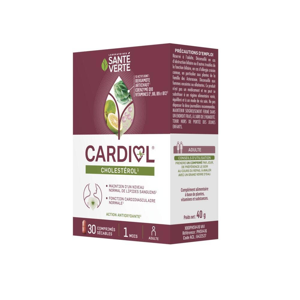 Sante Verte Cardiol Colesterol 30 comprimidos