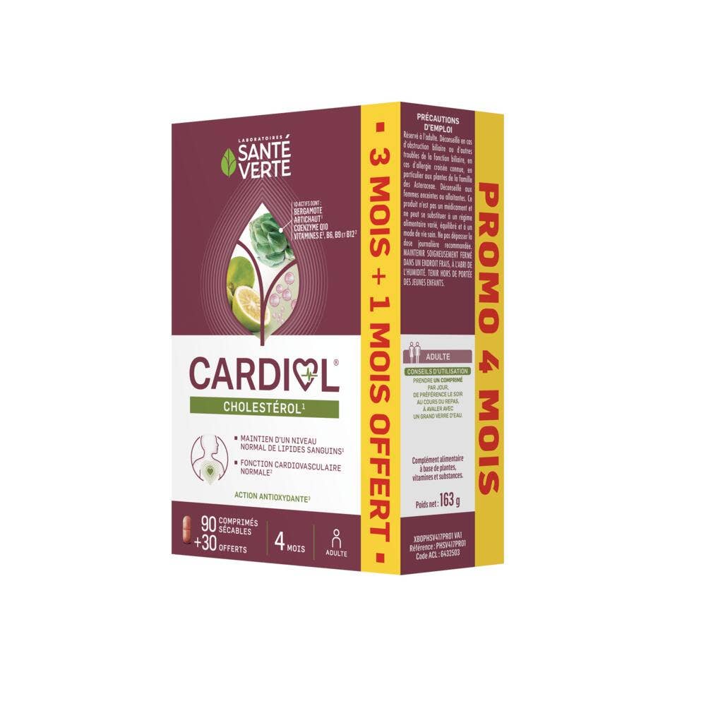 Sante Verte Cardiol Colesterol 90 + 30 comprimidos