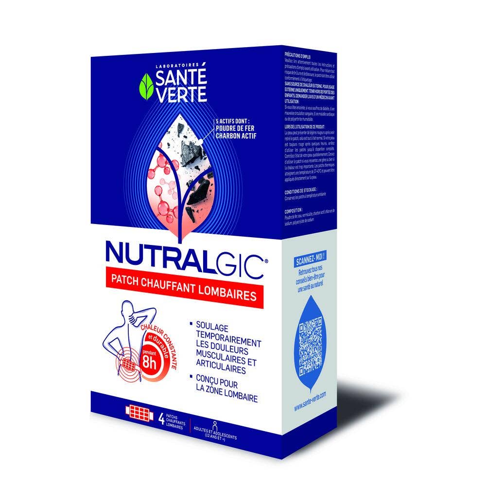 Sante Verte Nutralgic Parche térmico para cervicales x 4