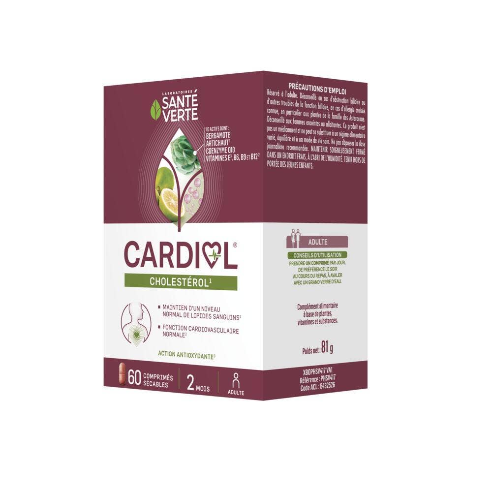 Sante Verte Cardiol Colesterol 60 comprimidos