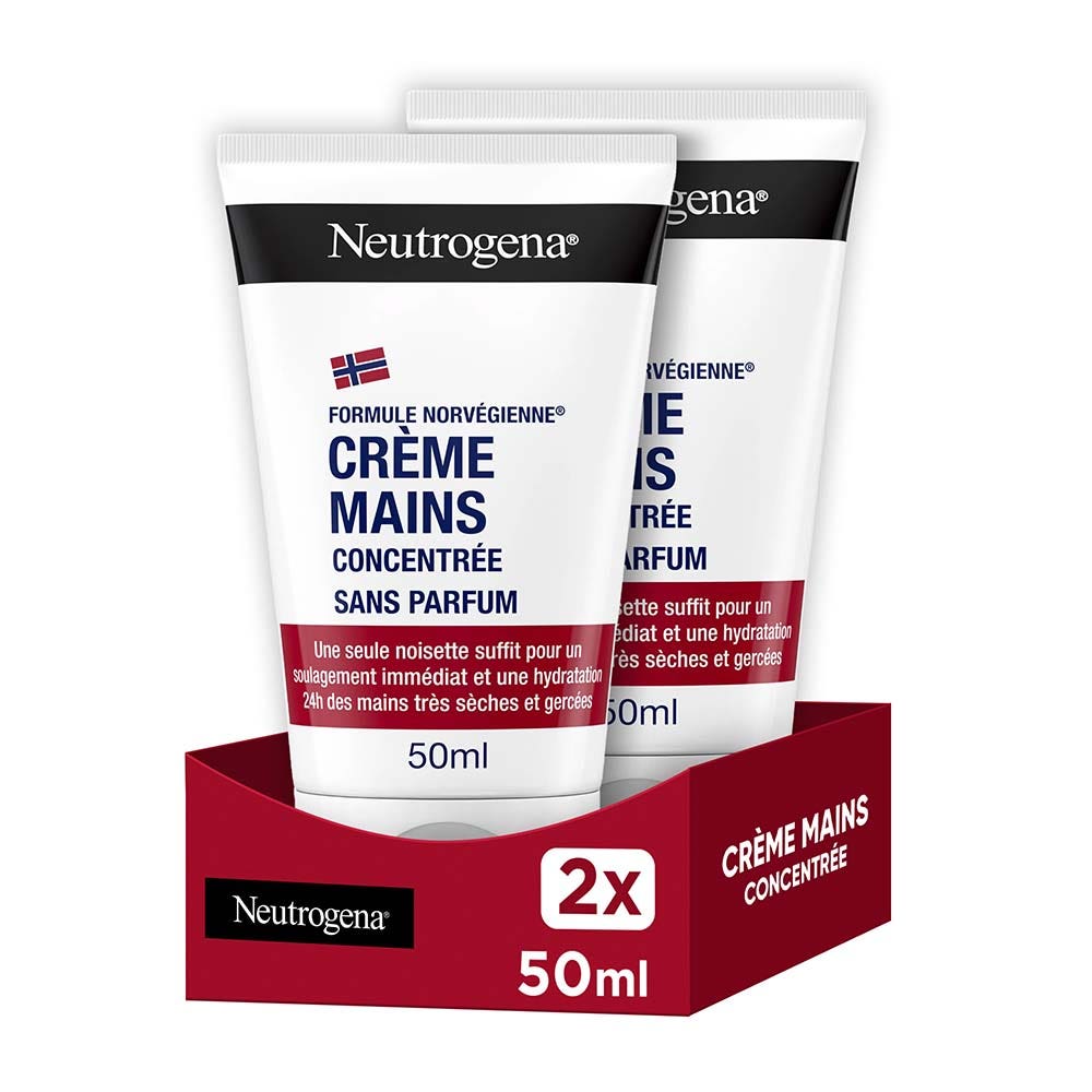 Neutrogena Crema de manos hidratante concentrada para piel muy seca 2 x 50 ml