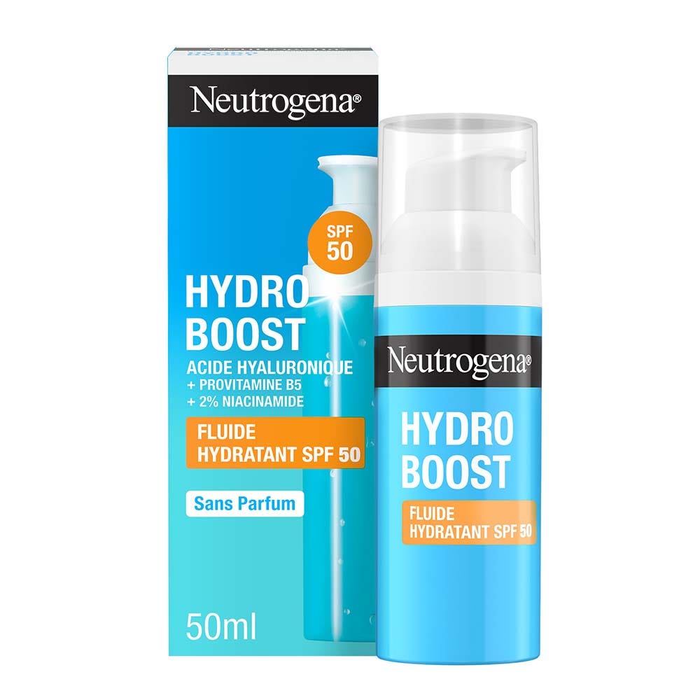 Neutrogena Hydro Boost Fluido hidratante con ácido hialurónico B5 y niacinamida SPF 50 50 ml