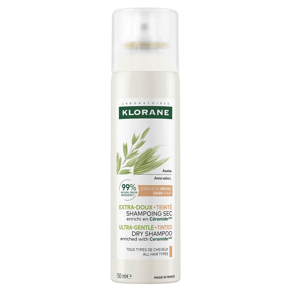Klorane Avena Champú seco extra suave cabello castaño y moreno 150ml