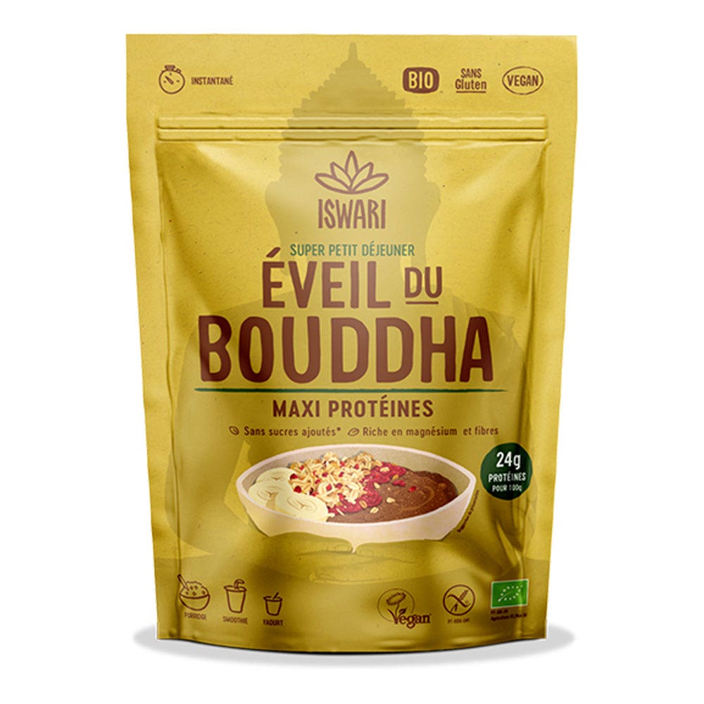 Iswari Eveil du Bouddha Maxi Protéines Biografía Super Desayuno 360g