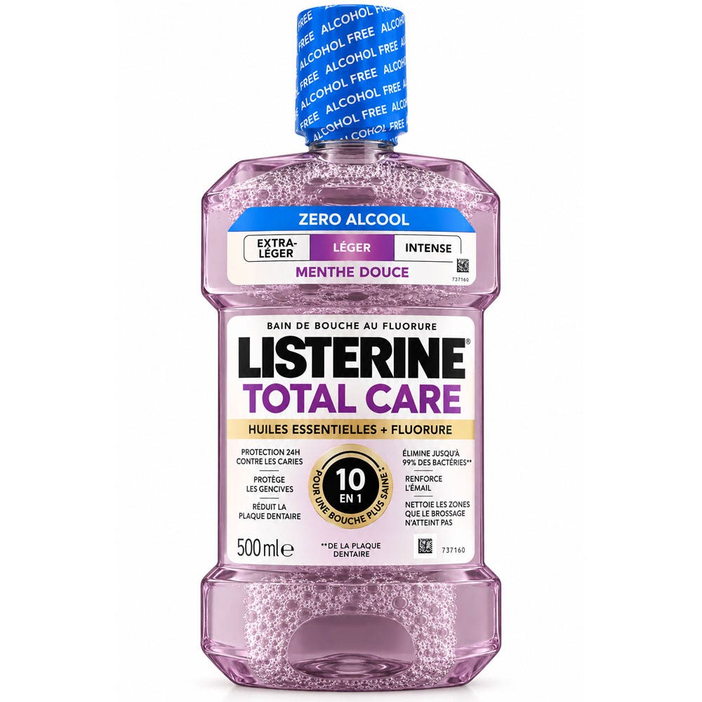 Listerine Colutorio Total Care menta suave de sabor más ligero 500 ml