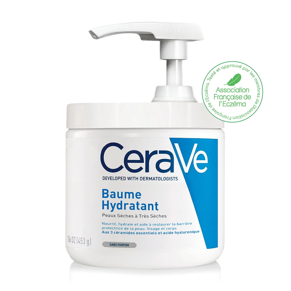 Cerave Body Bálsamo hidratante con dosificador rostro y cuerpo pieles secas a muy secas 454g