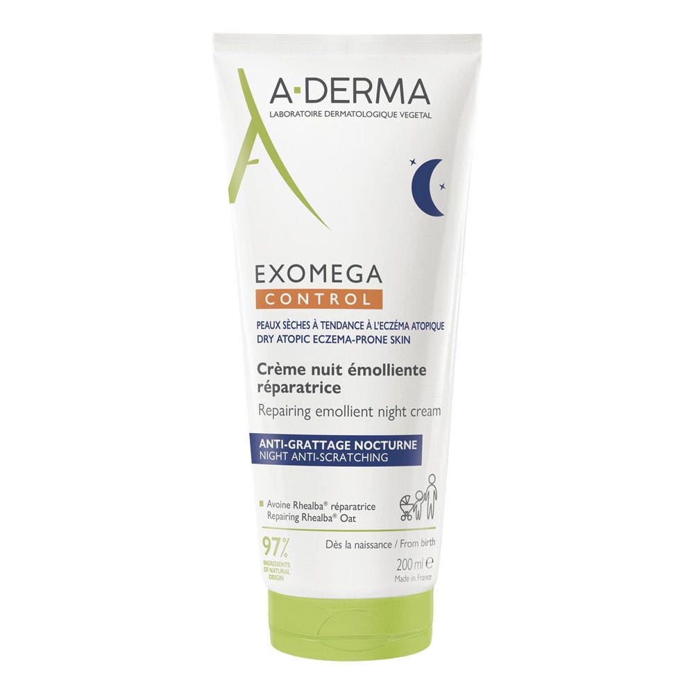 A-Derma Exomega Control Crema de noche emoliente reparadora 200 ml