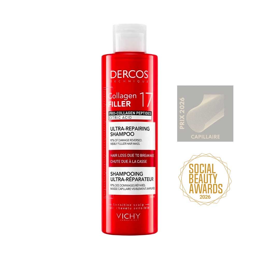 Vichy Dercos Collagen Filler 17 Champú fortificante reparador intenso 200 ml