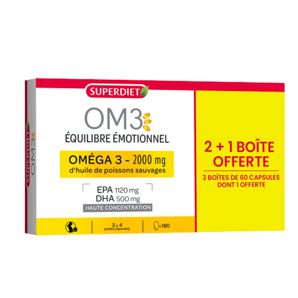 OM3 Equilibrio emocional omega 3 180 cápsulas