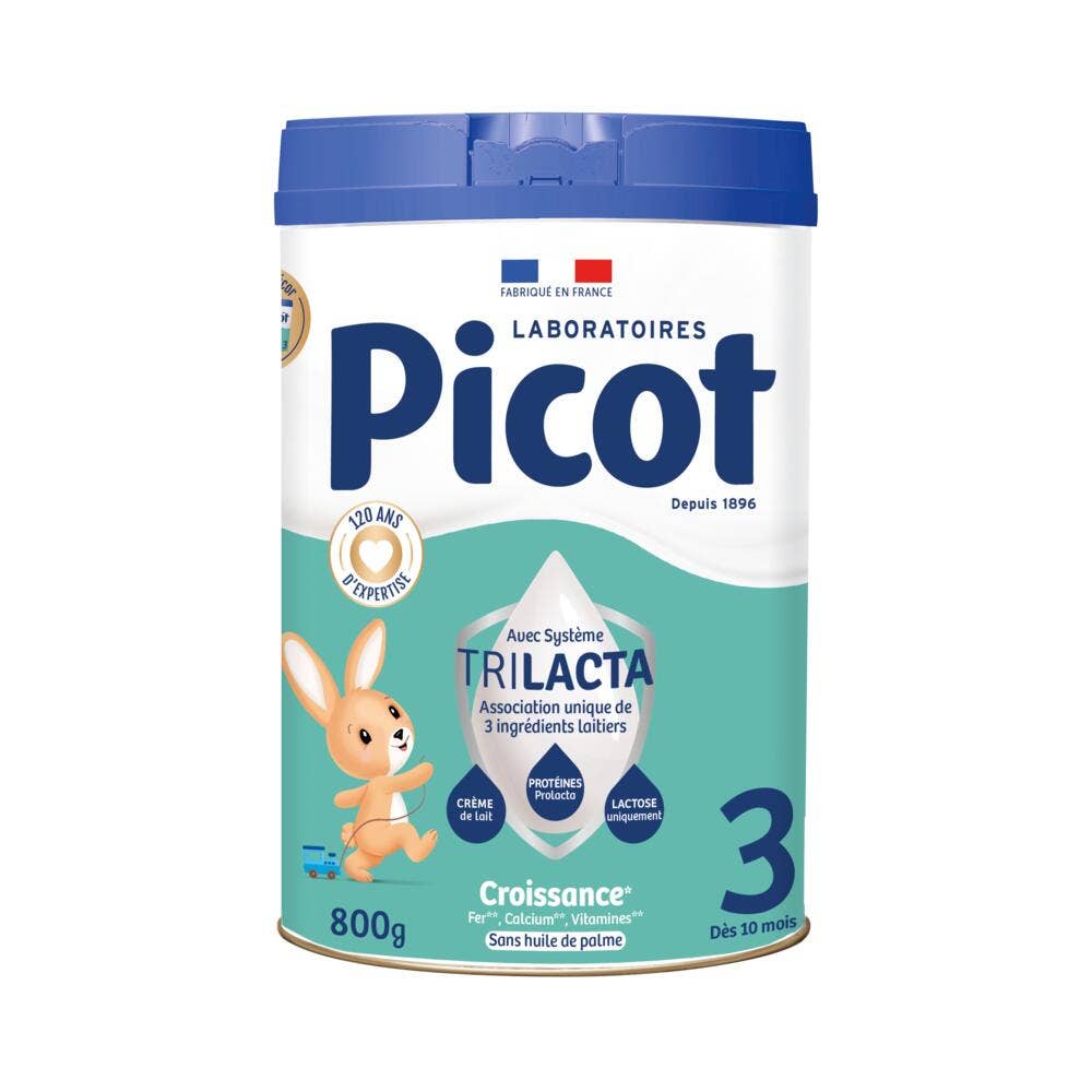 Picot 3 Leche en polvo natural para crecimiento de 10 meses a 3 años 800 g