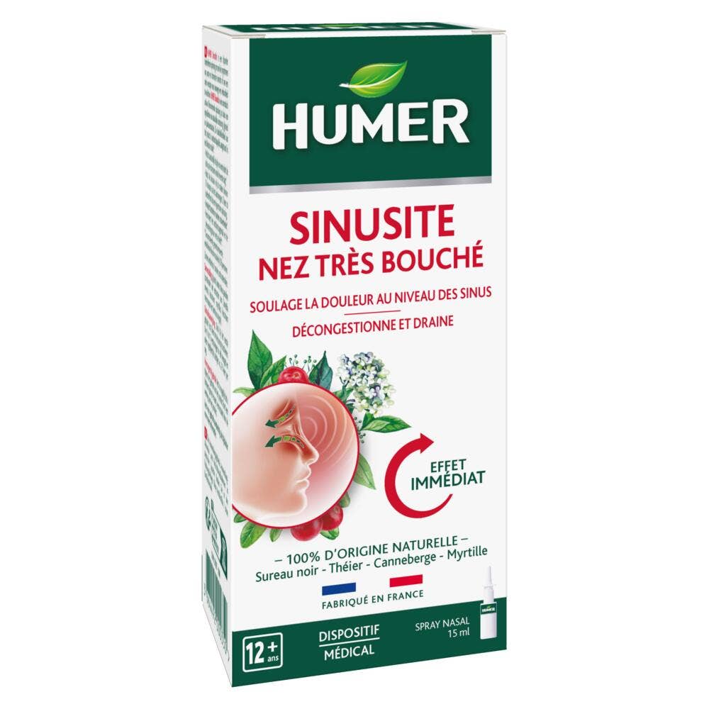 Humer Sinusitis nariz garganta boca spray nasal 15 ml