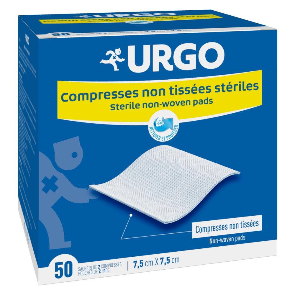 Urgo Compresas estériles no tejidas 7,5x7,5cm 50 sobres