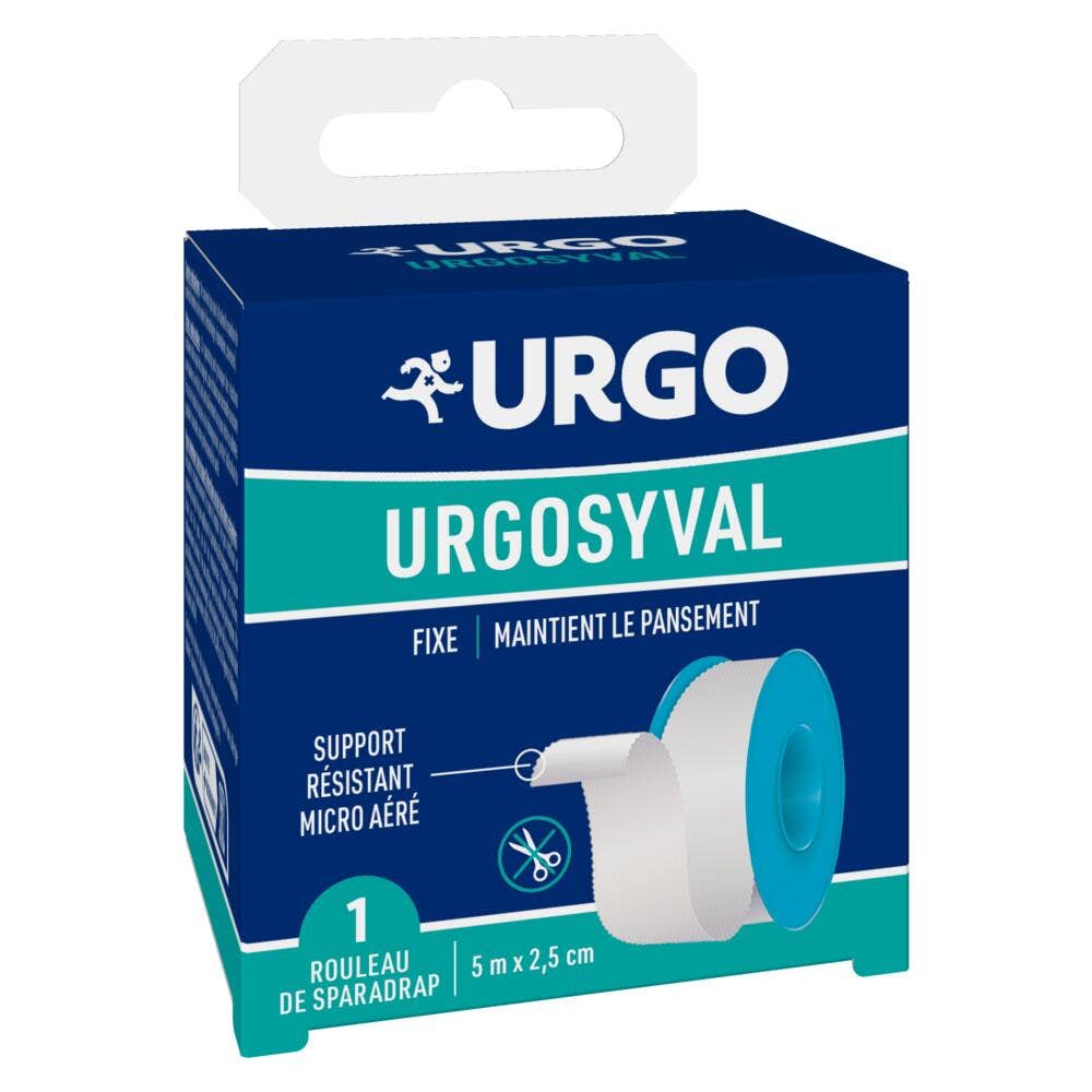 Urgo UrgoSyval Rollo de esparadrapo 5m x 2,5cm blanco 1 unidad