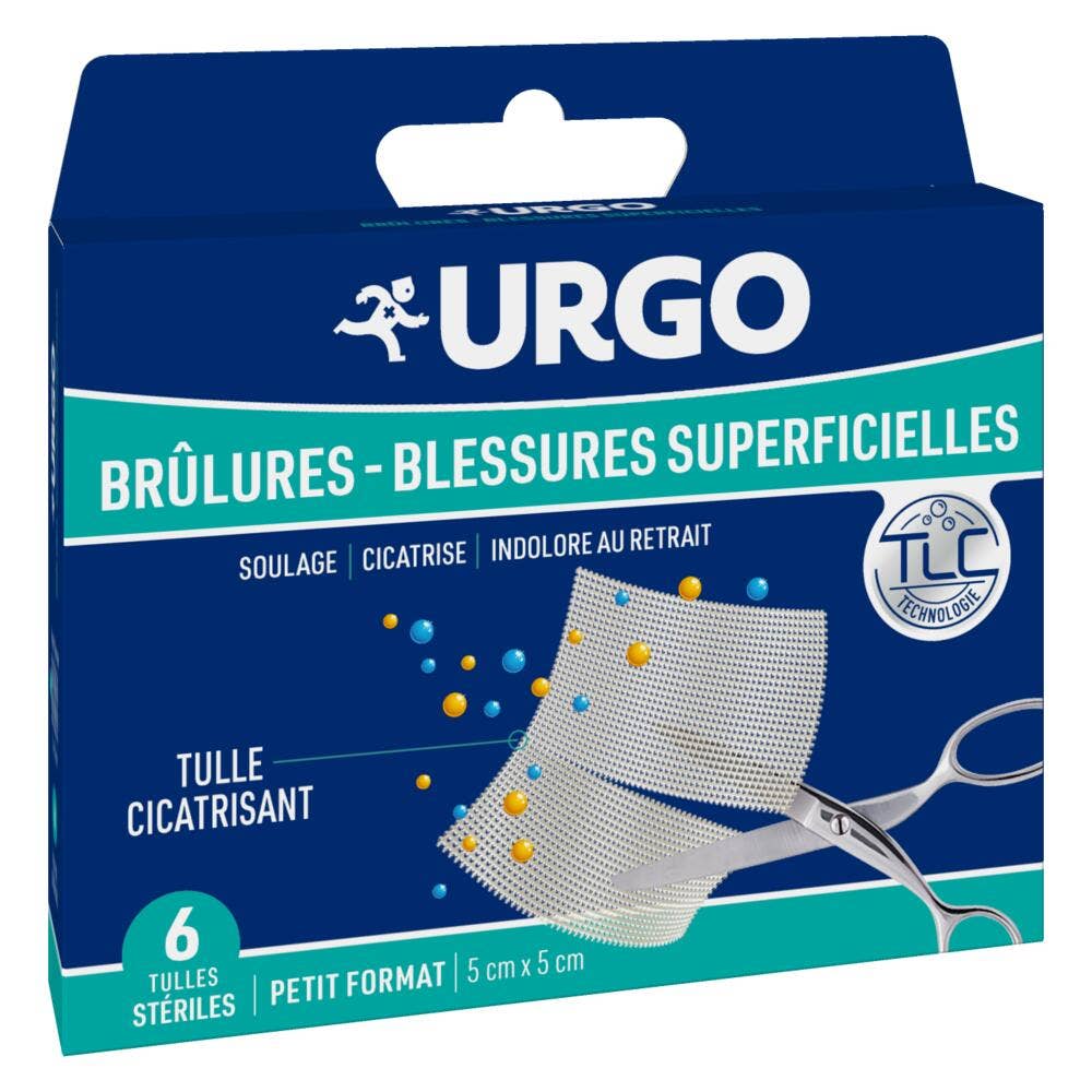 Urgo Heridas Superficiales Tules Estériles 5x5cm x6