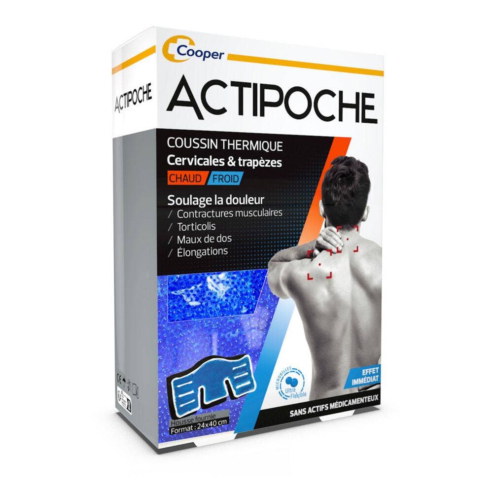 Actipoche Cojín Térmico Calor Frío Cervicales y Trapecios 24x40cm 24x40cm