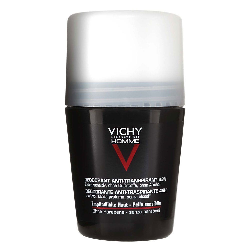 Vichy Hombre Desodorante Roll-on Antitranspirante 48h Pieles Sensibles 50 ml