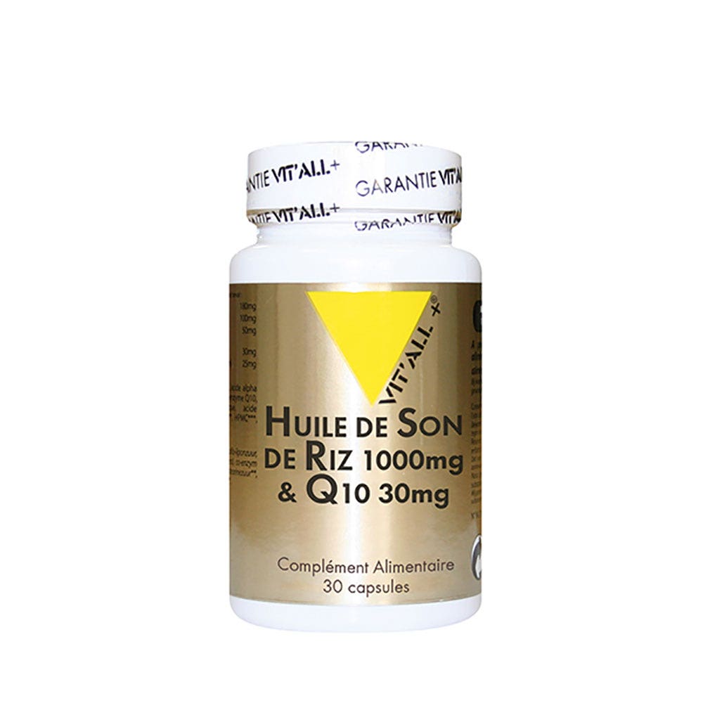 Vit'All+ Aceite de salvado de arroz Q10 1000 mg 1000 mg 30 comprimidos