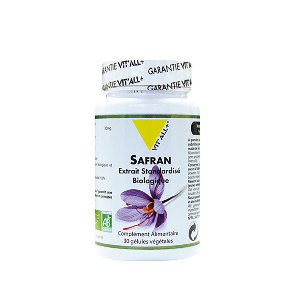 Vit'All+ Azafrán ecológico 30 mg 30 cápsulas