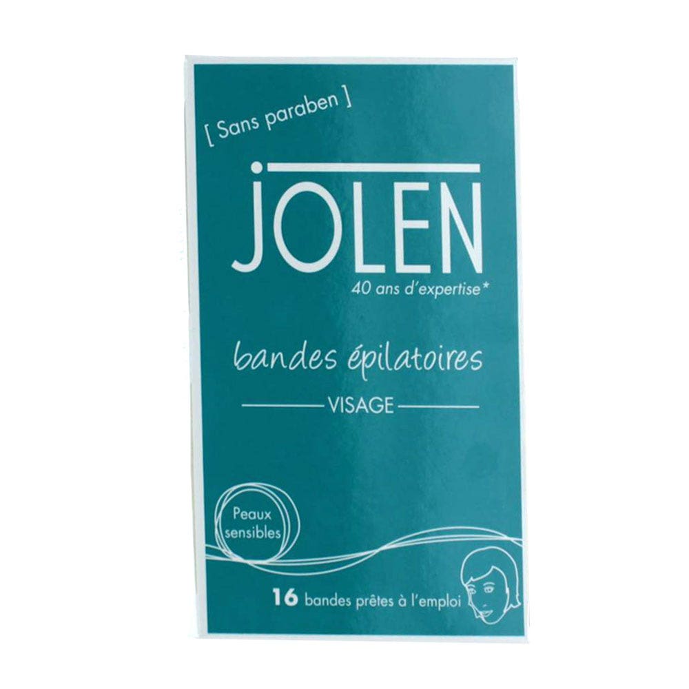 Jolen Bandas depilatorias faciales 16 unidades