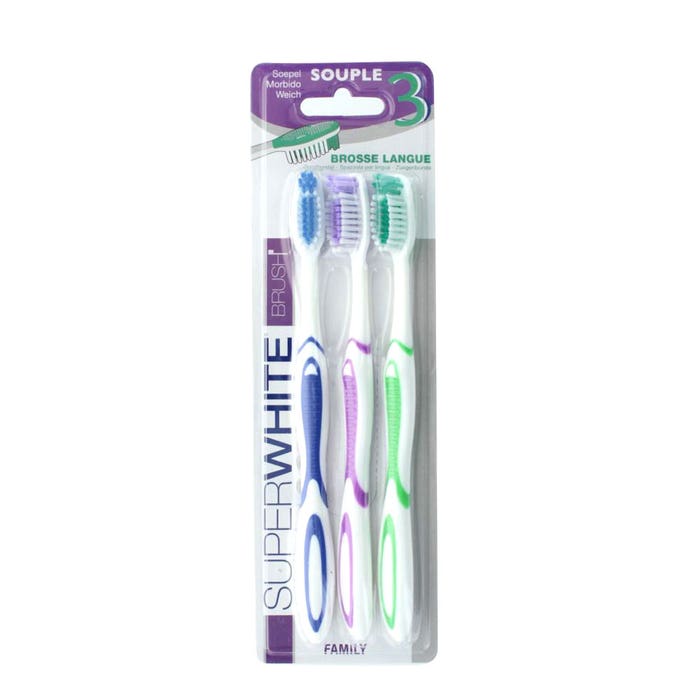 Cepillo de dientes suave Family X3 Superwhite