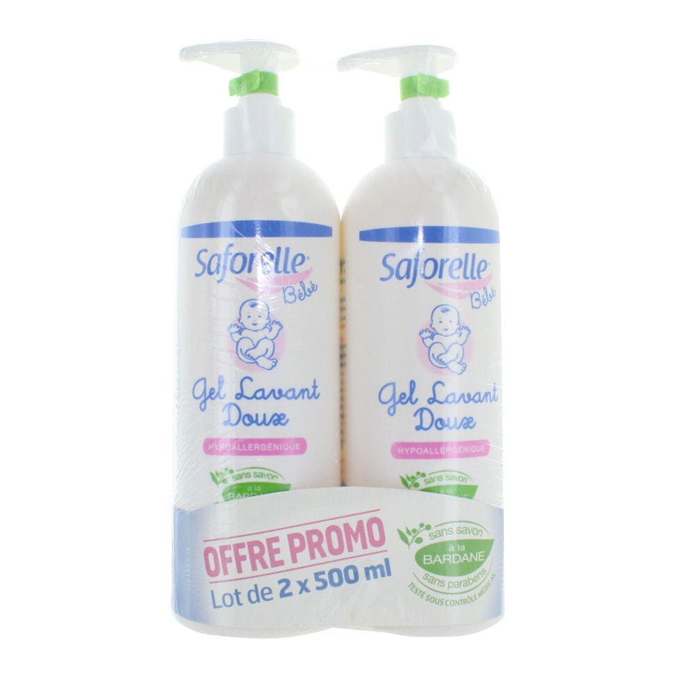 Saforelle Bebe Gel Limpiador 2x500 ml