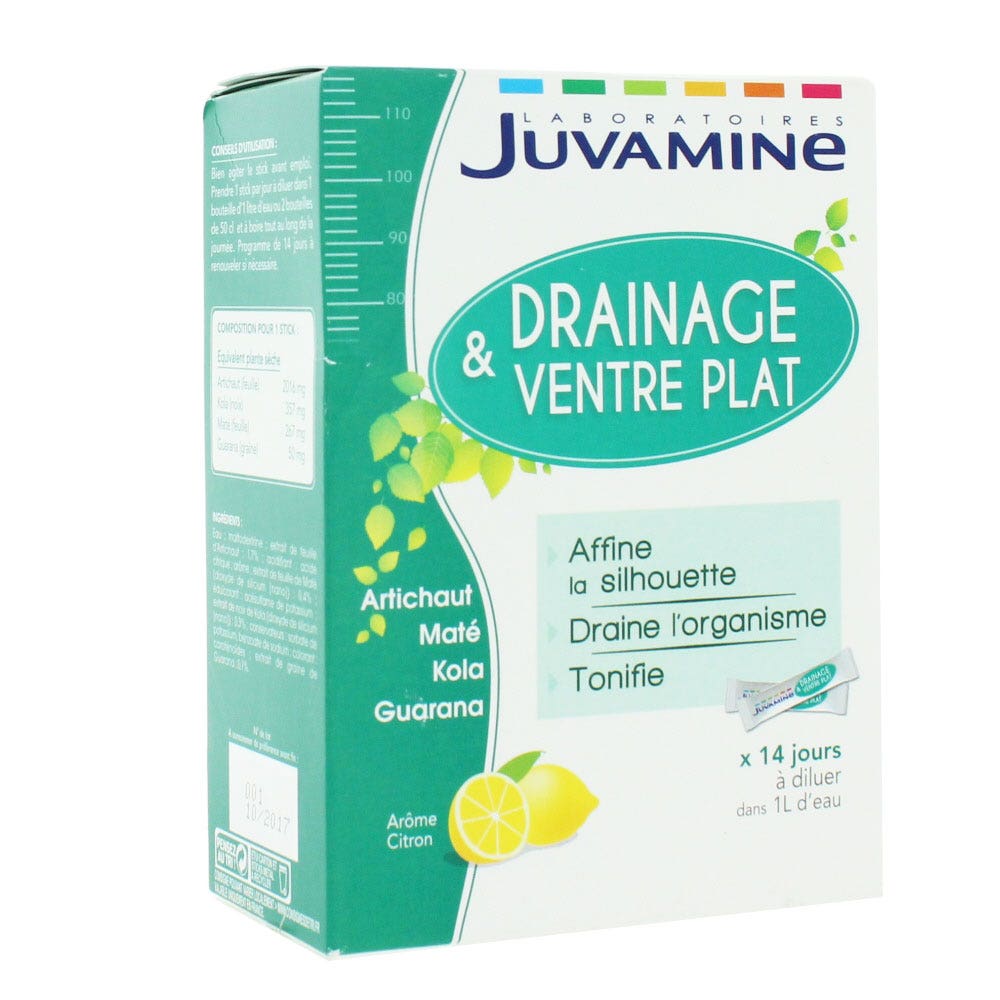 Juvamine Drenaje & Vientre Plano 14 Bolsitas 14 Sticks Liquides