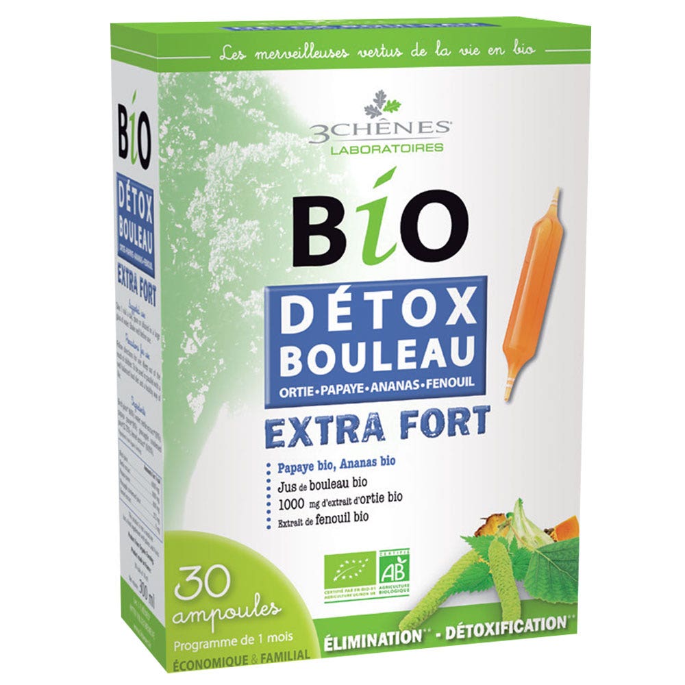 3 Chênes Bio Detox Abedul Extra Fuerte 30 Ampollas