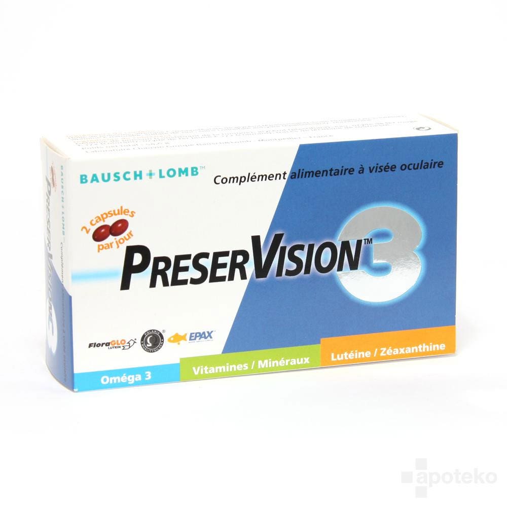 Bausch&Lomb Preservision Visée ocular 60 cápsulas