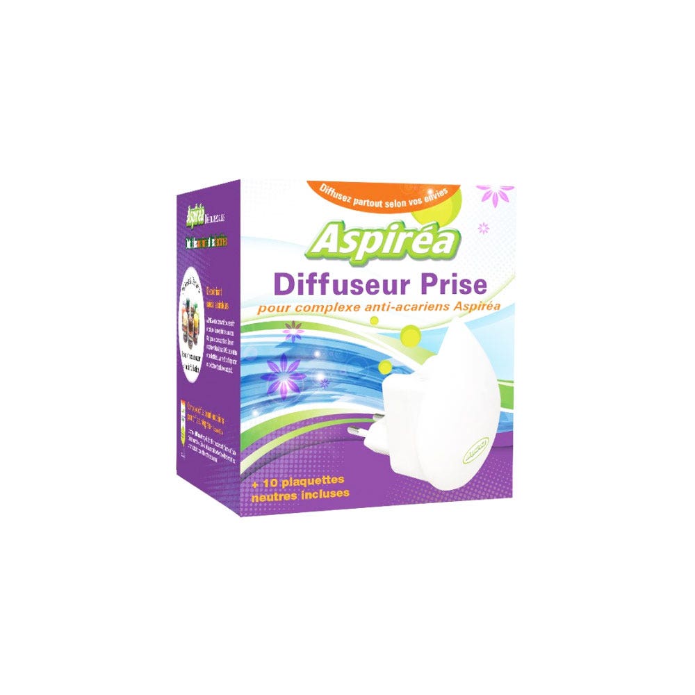 Aspirea Difusor Enchufe Antiacaros + 10 Pastillas Neutras Incluidas