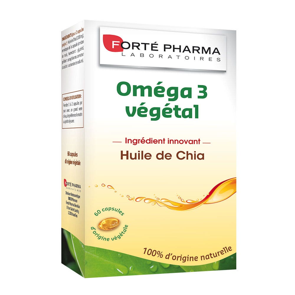 Forté Pharma Omega 3 Vegetal 60 Capsulas Vegetales