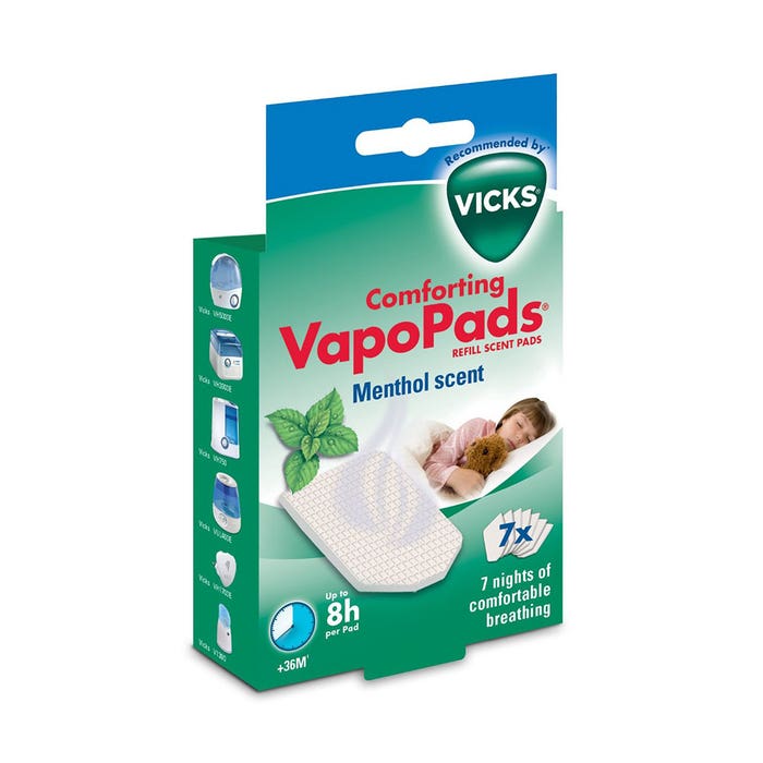 Vapopads Vh7 Recambio Difusor/inhalador Mentol Adulto Y Niños 36 Meses+ X7 Vicks