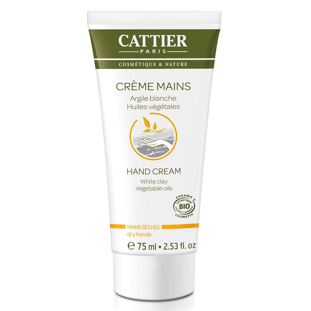 Cattier Arcilla blanca crema de manos pieles secas 75ml