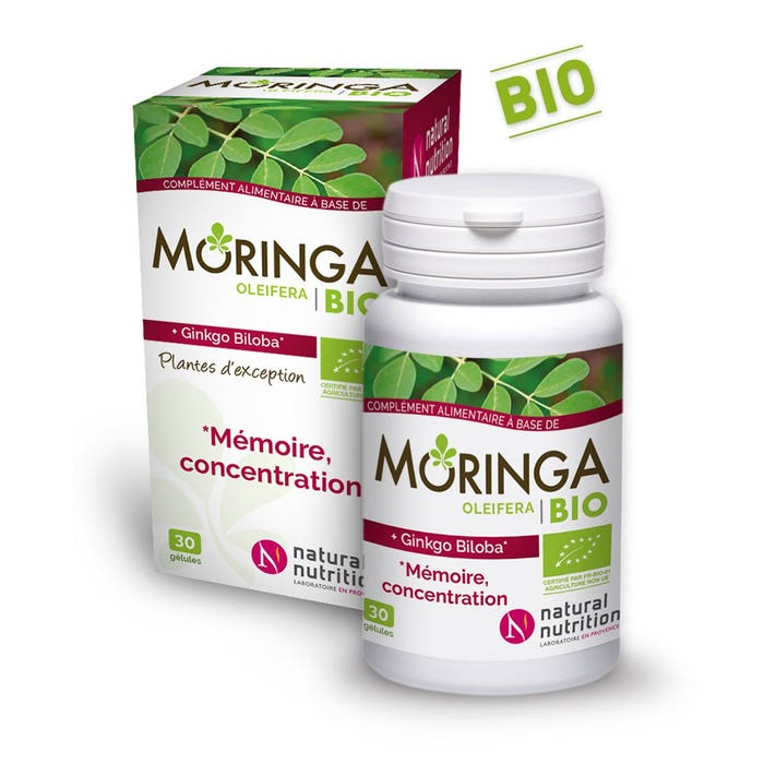 Moringa Memoire Bio 30 Gelulas Natural Nutrition
