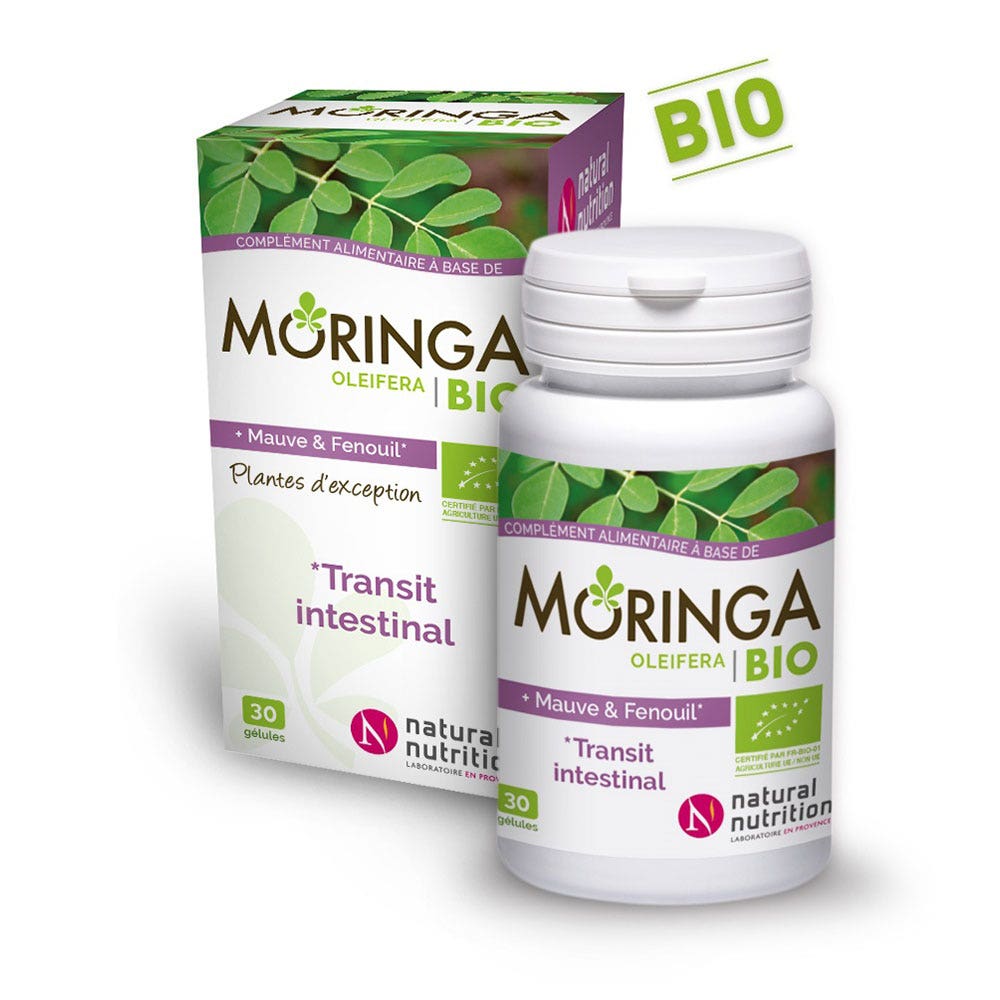Natural Nutrition Moringa Tránsito BIO 30 Gelulas