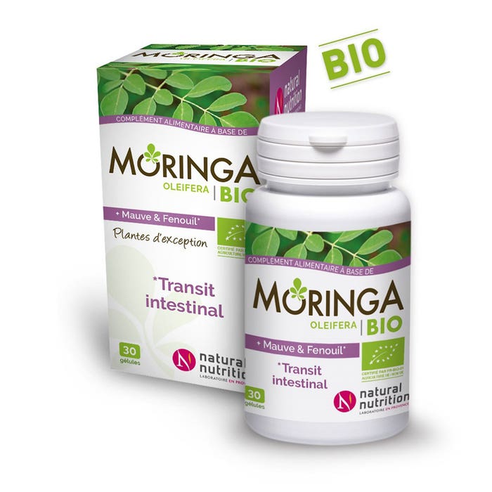 Moringa Tránsito BIO 30 Gelulas Natural Nutrition
