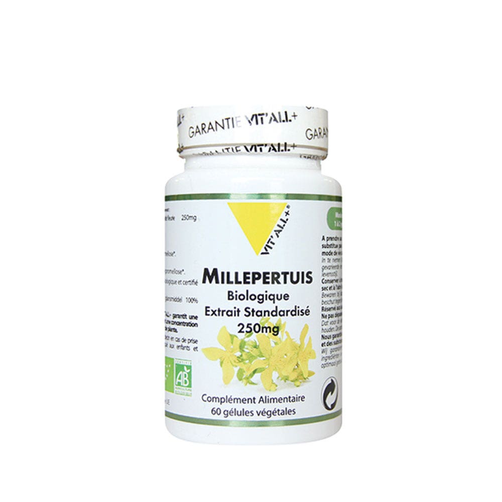 Vit'All+ Hierba de San Juan Extracto Ecológico Estandarizado 250mg 60 cápsulas