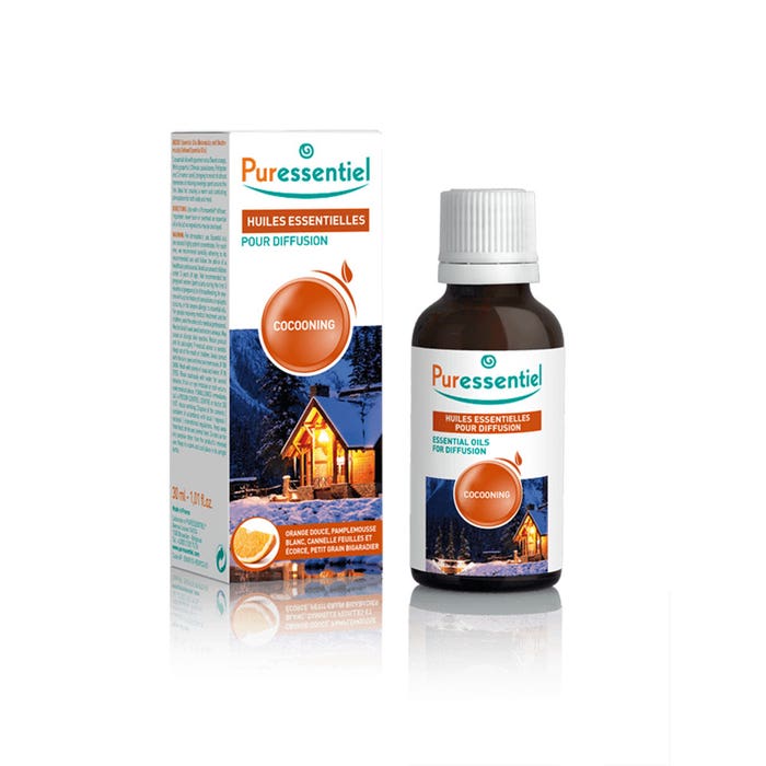 Difusión Cocooning 30 ml Diffusion Con 5 Aceites Esenciales Puressentiel