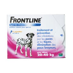 Frontline Spot-on Perro de 20-40kg 6 Pipetas de 2