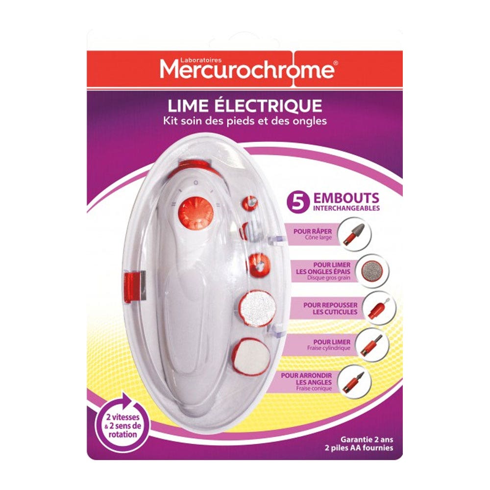Mercurochrome Lima Electrica Kit Cuidado Pies Y uñas